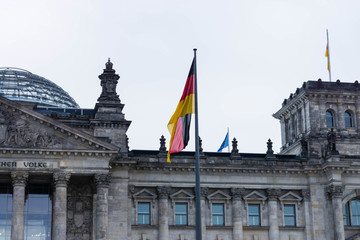 Obraz premium Reichstag main entrance, Berlin, Germany. 