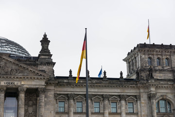 Fototapeta na wymiar Reichstag main entrance, Berlin, Germany. 