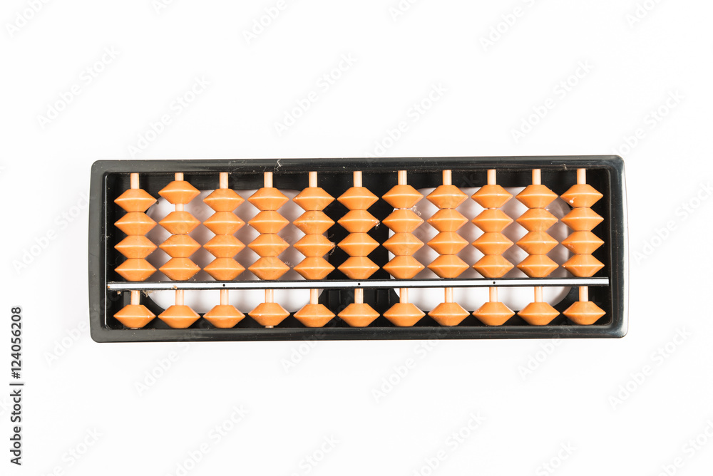 Wall mural abacus isolated on a white background