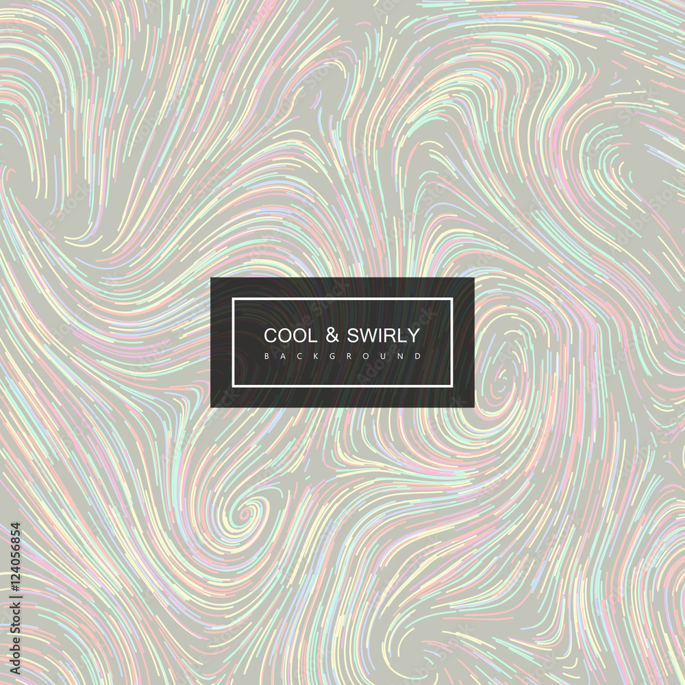 Poster abstract artistic curl background with swirled stripes.