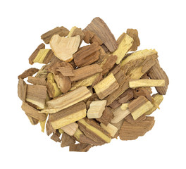 Small pile of mesquite smoking chips for barbecue