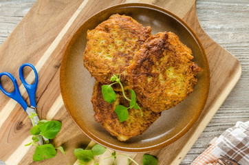 Potato pancakes with garlic