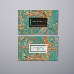 Greeting, invitation or business cards design template