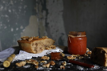 Walnut Cake with Jam