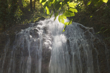 Waterfall In The Natural Park Monasterio De Piedra; Zaragoza Province, Aragon, Spain