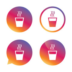 Hot water sign icon. Hot drink symbol.