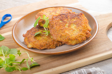 Potato pancakes with garlic