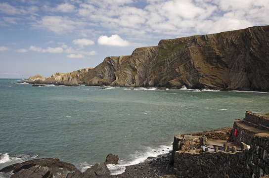 Cliffs Along The Coast At Hartland Point; Devon, England