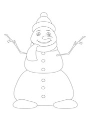 Snowman coloring book
