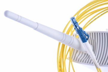 Wifi router and cable in computer network