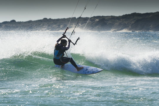 Kitesurfing; Tarifa, Cadiz, Andalusia, Spain