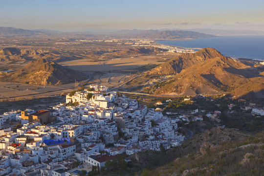 Typical White Village; Mojacar, Almeria Province, Spain