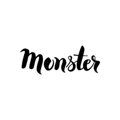 Fototapeta premium Monster Black Lettering