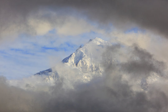 Mount Hood Through Storm Clouds; Oregon, United States of America