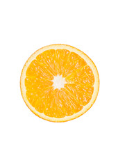 Healthy organic orange  slice isolated on white