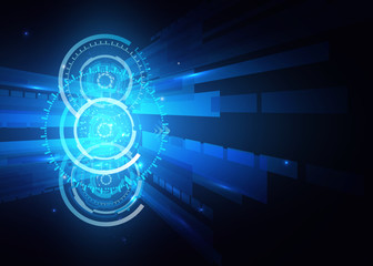 Futuristic technology HUD vector background, techno circle, sci-fi background. Eps10