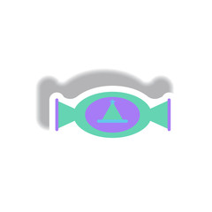 Vector illustration paper sticker Halloween icon candy