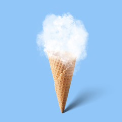 waffle cup with natural cloud