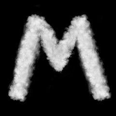 letter M made of the clouds