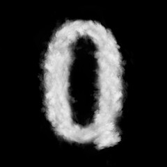 letter Q made of the clouds