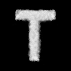 letter T made of the clouds