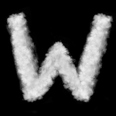 letter W made of the clouds
