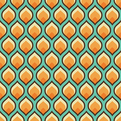 Seamless retro wavy pattern vector