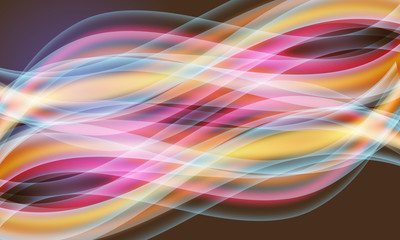 Vector abstract background and rainbow vawes
