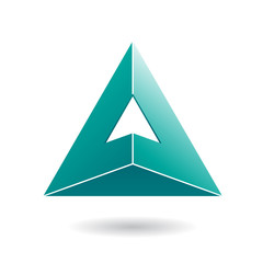 Colorful Abstract Triangle Symbol of Letter A