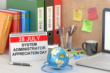 System Administrator Appreciation Day, SysAdmin Day concept, 3D
