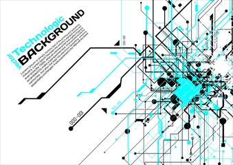 Abstract background electronic circuits hi-tech industrial