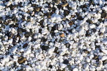 Little rocks on beach
