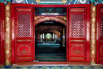 Interior Cow Street Niu Jie Mosque Beijing China