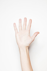 mano aperta palmo dita