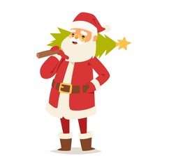 Christmas santa claus vector illustration.