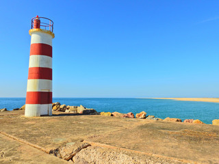 Lighthouse in a Deserted island, Faro, Portugal