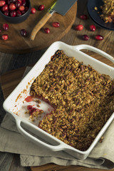 Homemade Cranberry Apple Cobbler Crumble