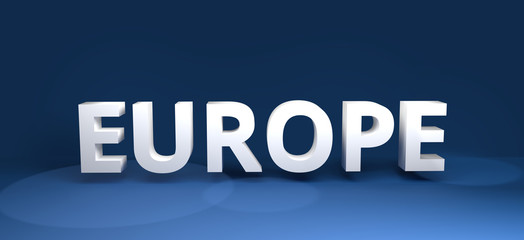 Europe 3d render european bold design