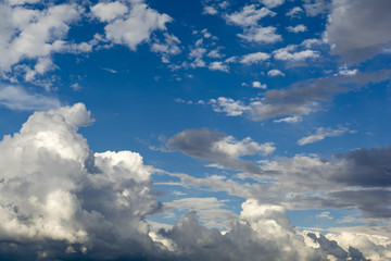 cloudscape with blue sky