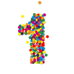 Konfetti, 1, bunt, papier, vektor