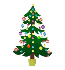 Christmas tree vector.