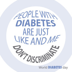 information about diabetes in blue text white background