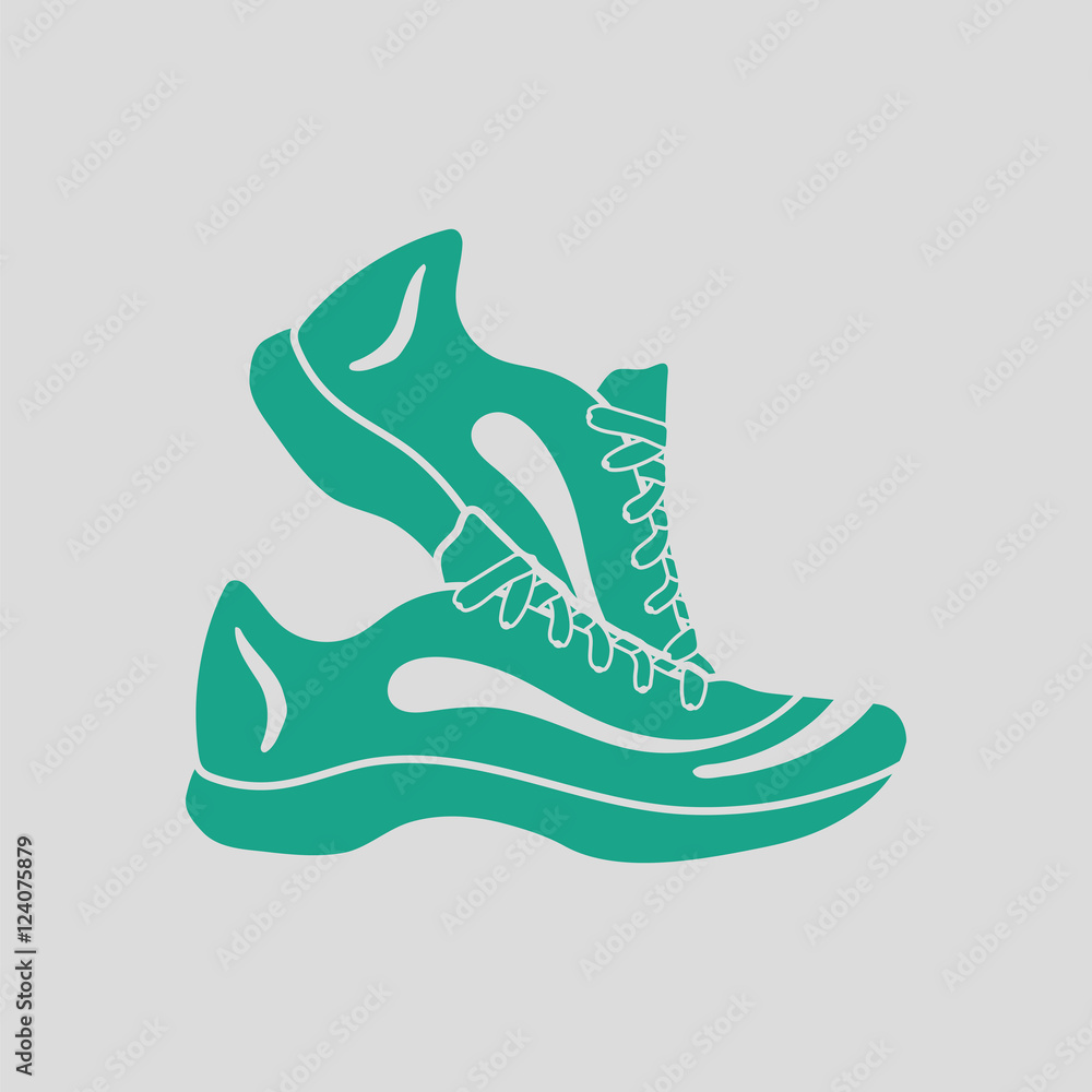 Wall mural fitness sneakers icon