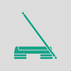 Step board and stick icon