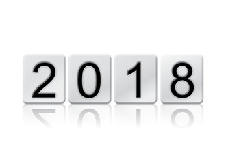 2018 Isolated Tiled Letters Concept and Theme