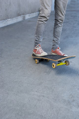 skateboarding at skatepark