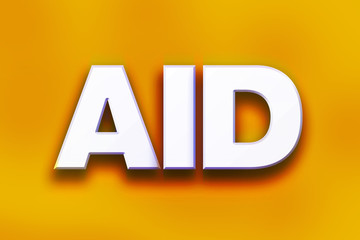 Aid Concept Colorful Word Art