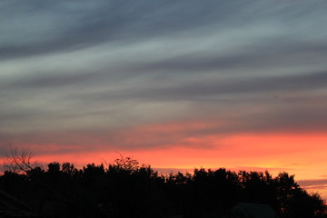 Fototapeta premium Evening sunset at the village 8236