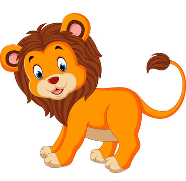 Cute lion cartoon