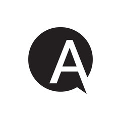 initial letter logo  circle. chat consulting